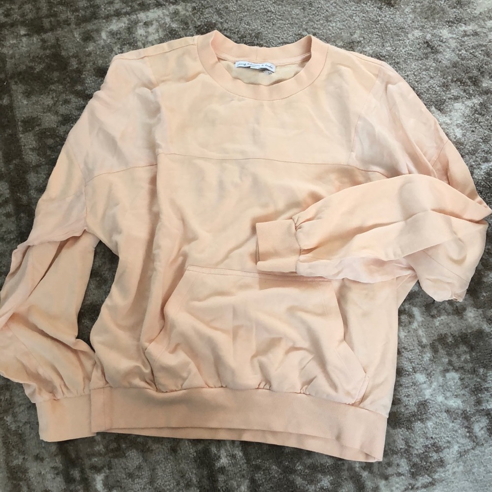 new without tags peach crewneck